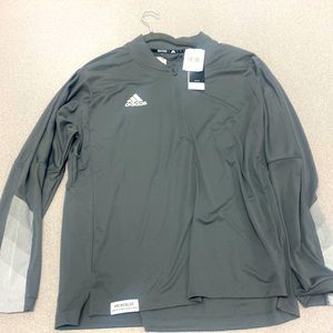 Brand New With Tags Adidas Ls 1/4 zip Knit Large